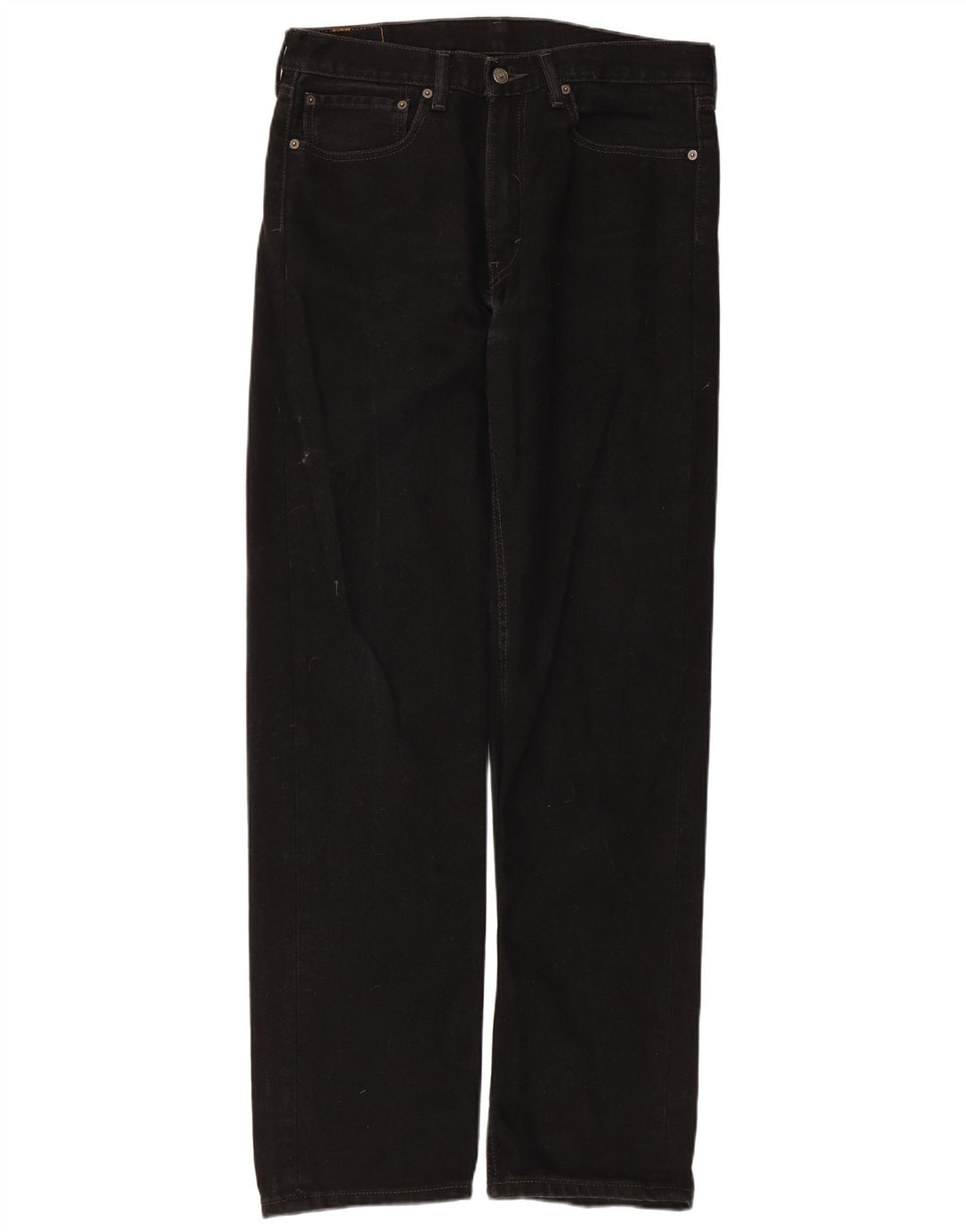 Levi's Mens 505 Straight Jeans W34 L34 Black Cotton