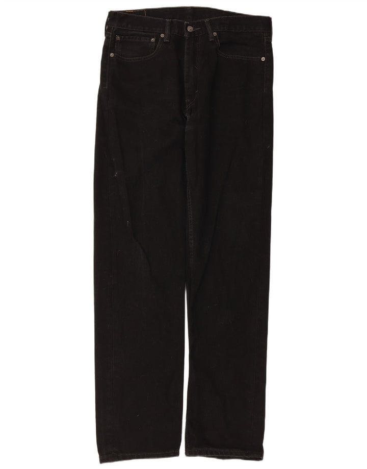 Levi's Mens 505 Straight Jeans W34 L34 Black Cotton