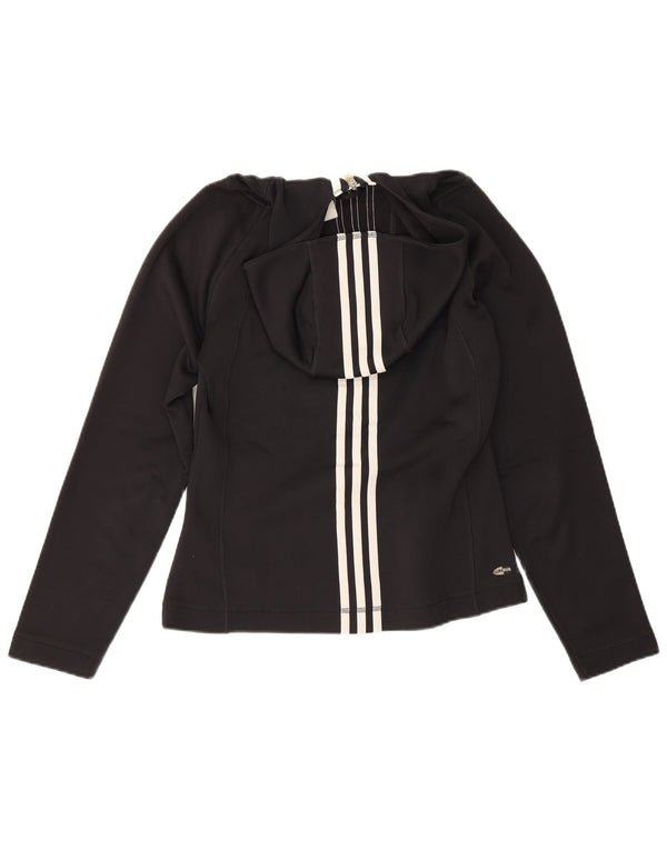 Adidas Womens Climawarm Zip Hoodie Sweater UK 10 Small Black Polyester