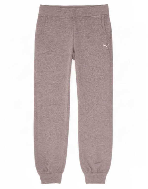 Puma Womens Tracksuit Trousers Joggers UK 12 Medium Grey Flecked Cotton