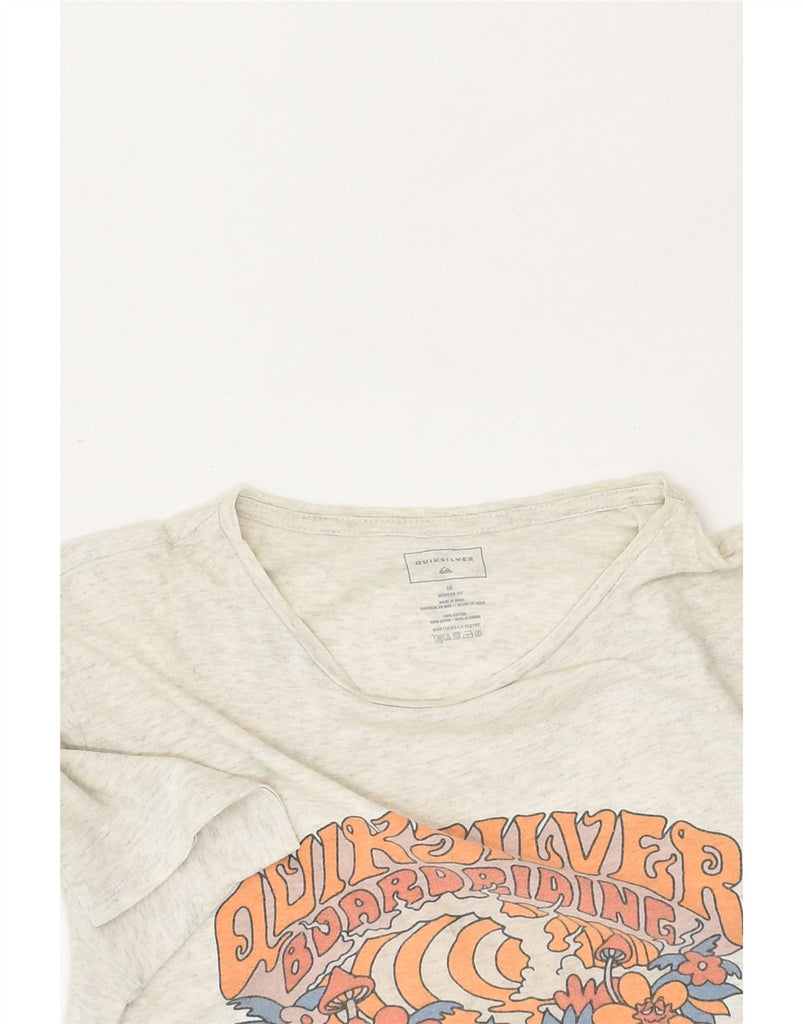 QUIKSILVER Boys Regular Fit Graphic T-Shirt Top 15-16 Years Grey Cotton | Vintage Quiksilver | Thrift | Second-Hand Quiksilver | Used Clothing | Messina Hembry 