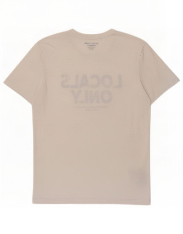 Jack & Jones Mens Regular Fit Graphic T-Shirt Top Medium White Polyester