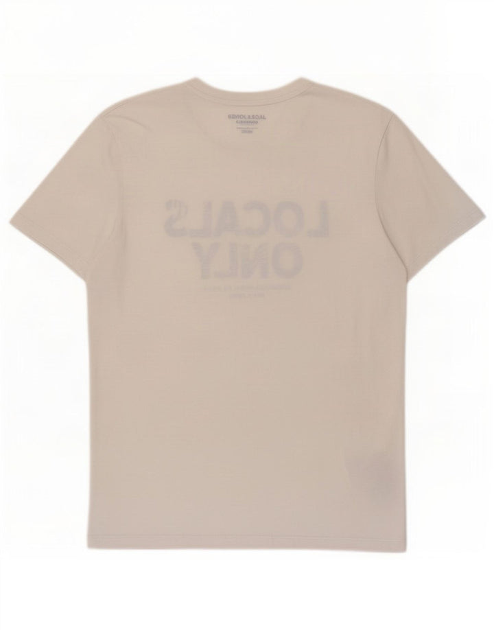 Jack & Jones Mens Regular Fit Graphic T-Shirt Top Medium White Polyester