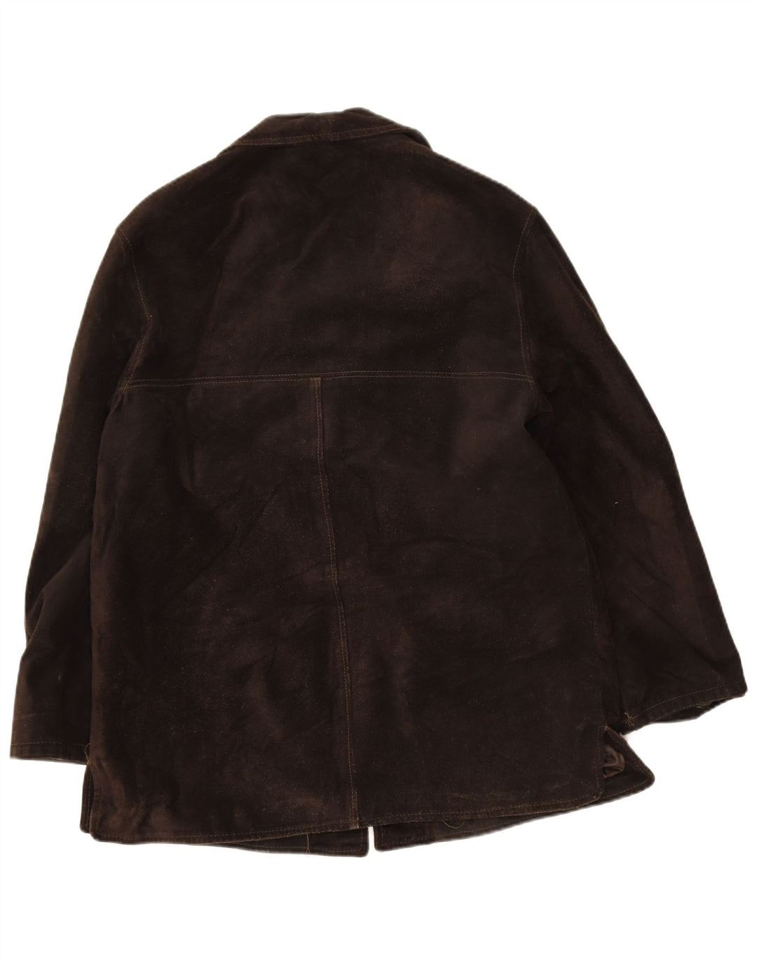Vintage Womens Suede Jacket UK 16 Large Brown Leather