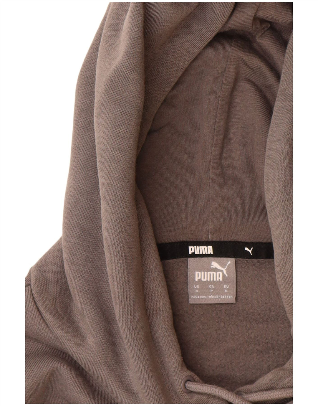 Puma Womens Graphic Hoodie Jumper UK 10 Small Grey Cotton