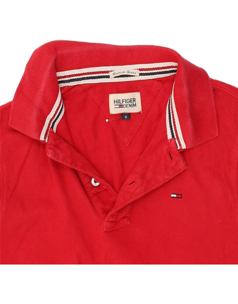 TOMMY HILFIGER Mens Polo Shirt Small Red Cotton | Vintage Tommy Hilfiger | Thrift | Second-Hand Tommy Hilfiger | Used Clothing | Messina Hembry 