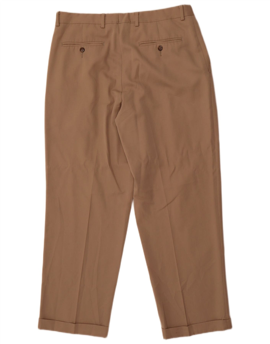 Eddie Bauer Mens Pegged Chino Trousers W36 L30 Beige Polyester
