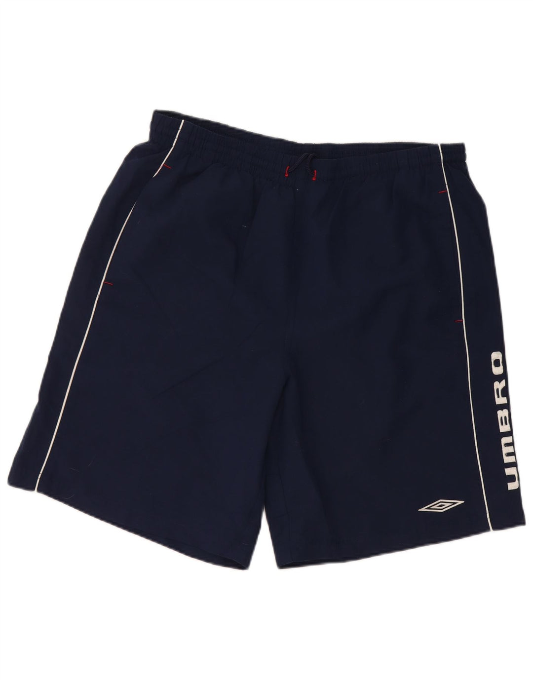 Umbro Mens Graphic Sport Shorts Large Navy Blue Polyester