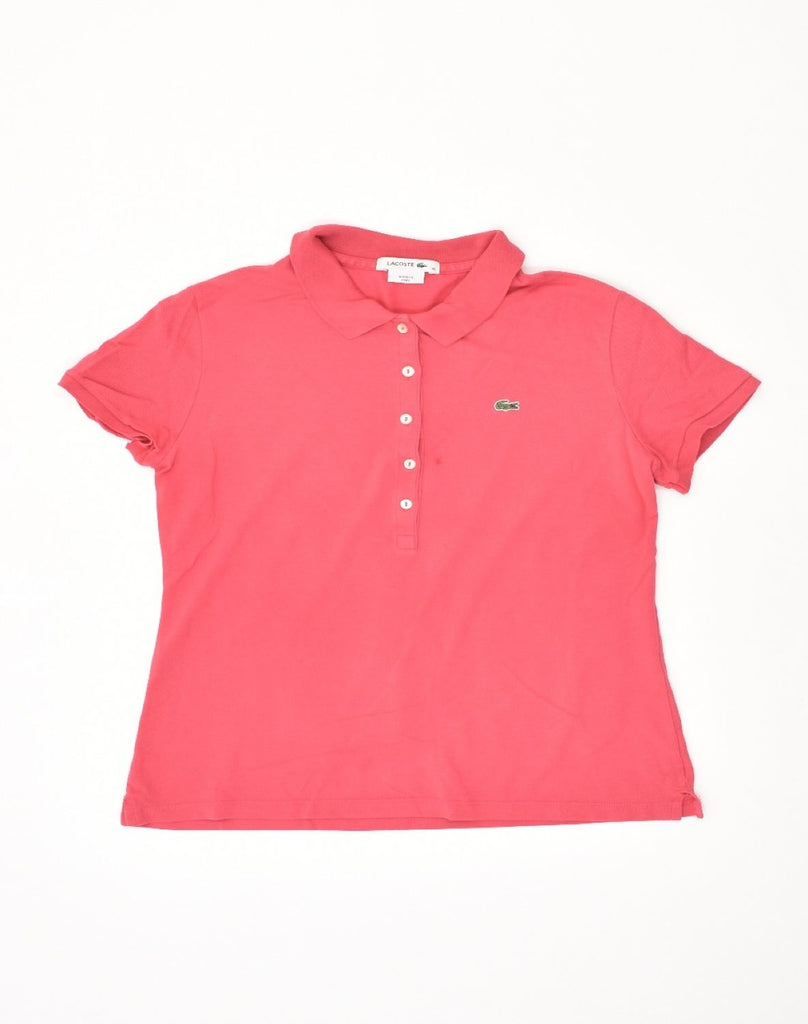 LACOSTE Womens Polo Shirt Size 40 Medium Red Cotton | Vintage Lacoste | Thrift | Second-Hand Lacoste | Used Clothing | Messina Hembry 