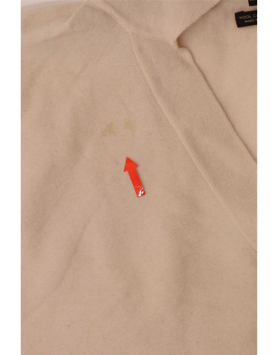 Massimo Dutti Womens Polo Neck Jumper Sweater UK 10 Small Off White