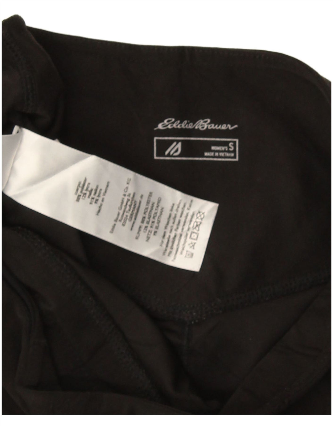 Eddie Bauer Womens Capri Leggings UK 10 Small  Black Polyester