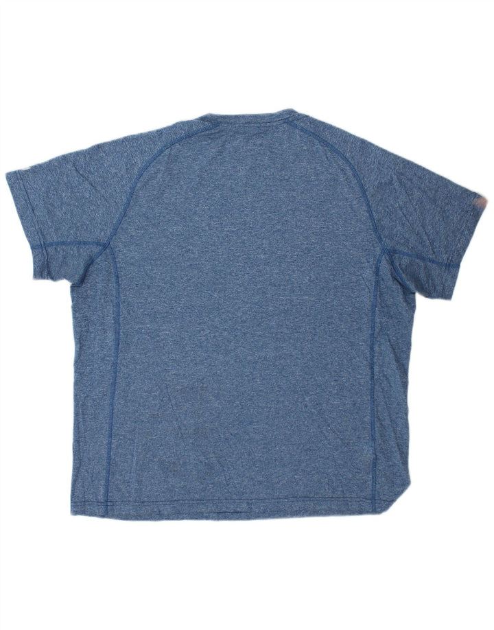 EDDIE BAUER Mens T-Shirt Top Large Blue Flecked Polyester