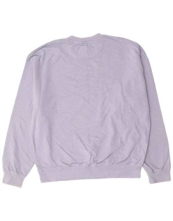 WRANGLER Mens Loose Fit Graphic Sweatshirt Jumper Small Blue Cotton