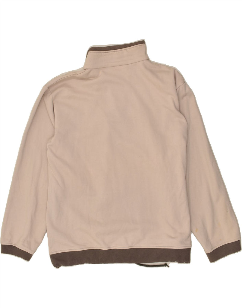 KAPPA Mens Zip Neck Sweatshirt Jumper XL Beige Cotton | Vintage Kappa | Thrift | Second-Hand Kappa | Used Clothing | Messina Hembry 