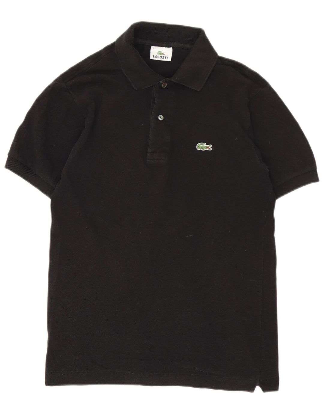Lacoste Mens Polo Shirt Size 2 XS Black Cotton