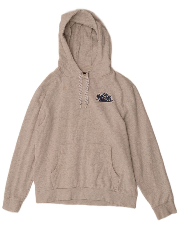 Mountain Warehouse Womens Hoodie Jumper UK 14 Medium Grey Cotton