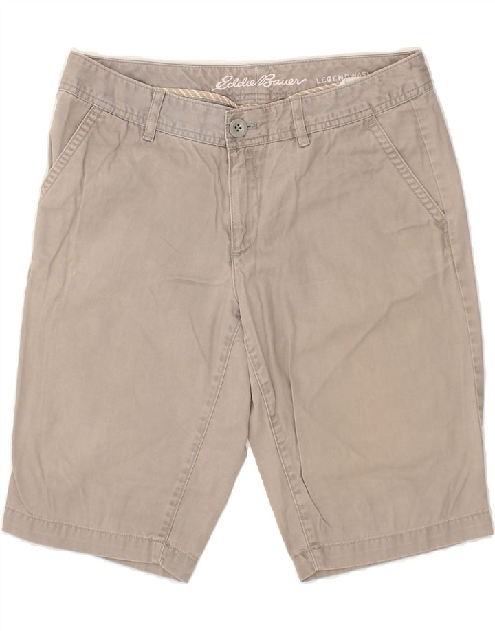 EDDIE BAUER Womens Legendwash Chino Shorts US 6 Medium W28  Grey Cotton Vintage Eddie Bauer and Second-Hand Eddie Bauer from Messina Hembry 