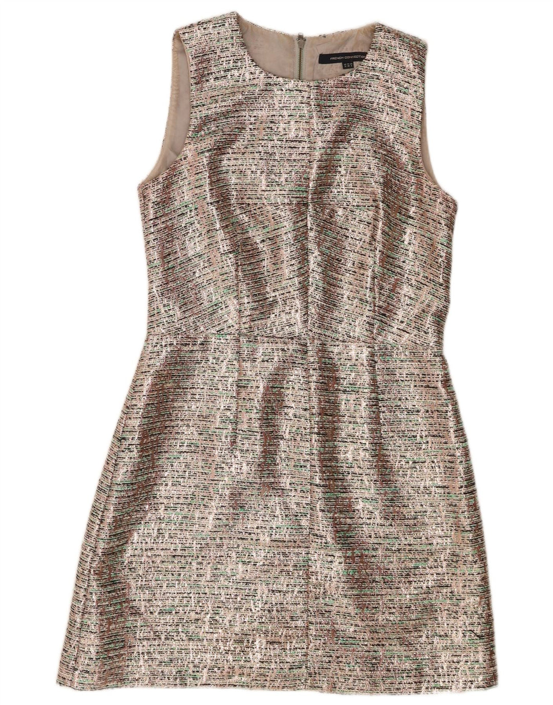 French Connection Womens Sleeveless Sheath Dress UK 10 Small Multicoloured