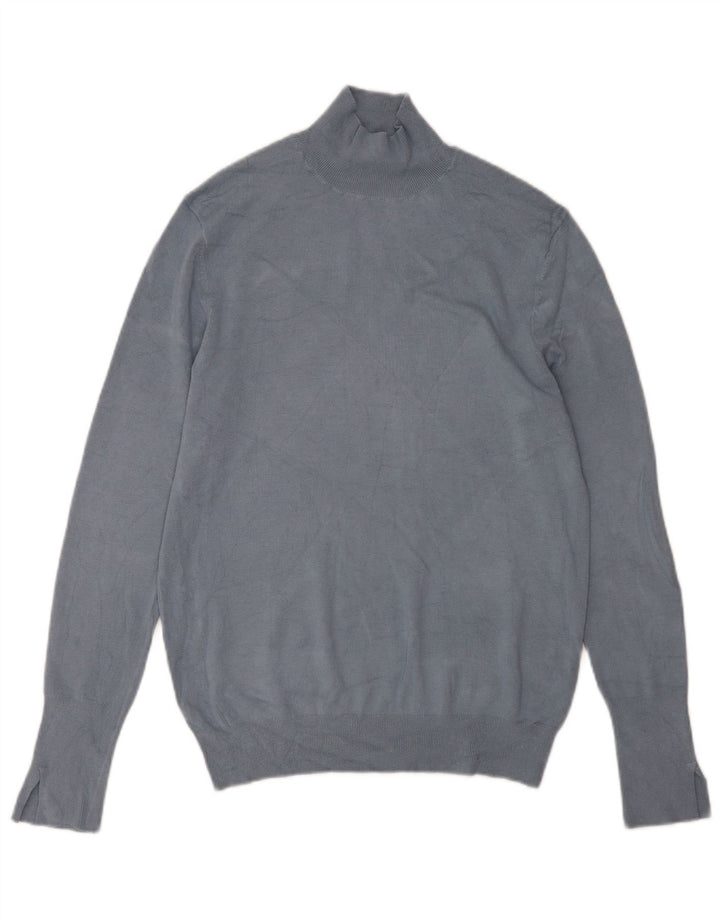 Zara Womens Turtle Neck Jumper Sweater UK 18 XL Blue