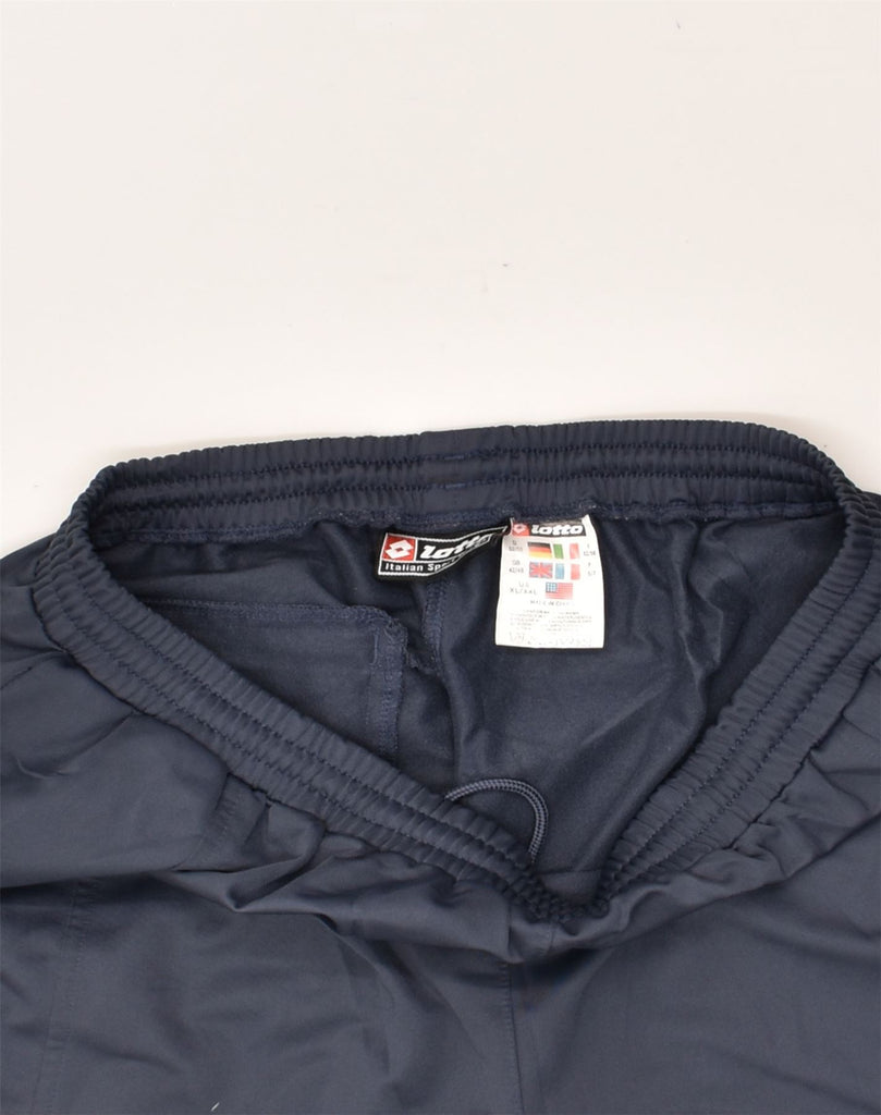 LOTTO Mens Tracksuit Trousers IT 48 Medium Navy Blue Polyester | Vintage Lotto | Thrift | Second-Hand Lotto | Used Clothing | Messina Hembry 