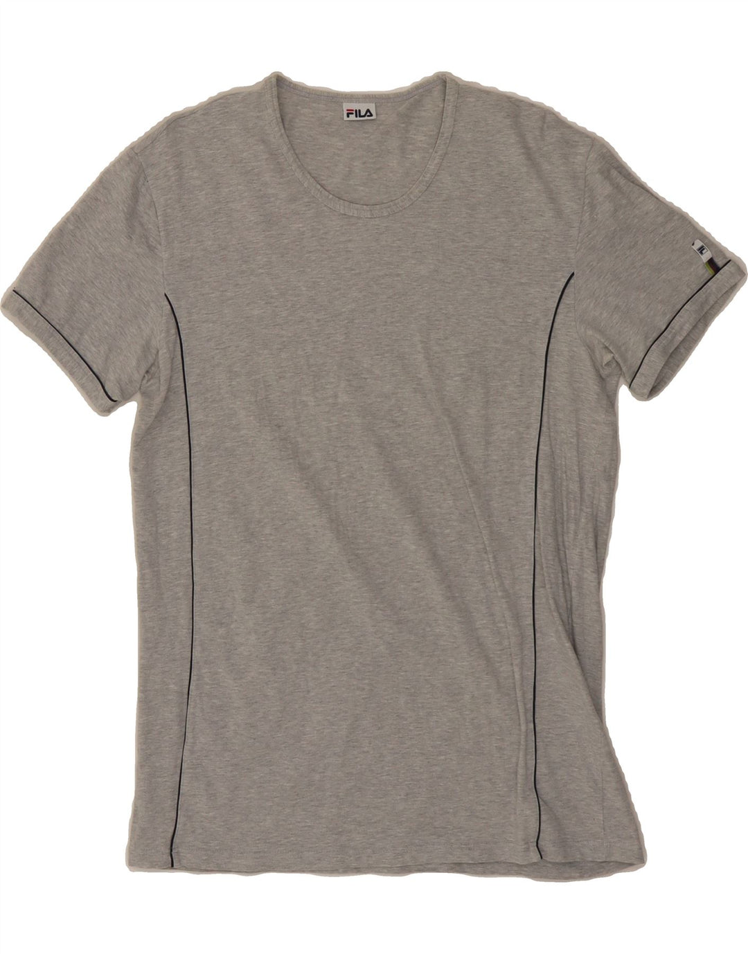 FILA Womens T-Shirt Top UK 14 Medium Grey Cotton Vintage Fila and Second-Hand Fila from Messina Hembry 