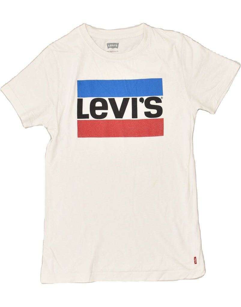 LEVI'S Boys Graphic T-Shirt Top 11-12 Years White Cotton | Vintage Levi's | Thrift | Second-Hand Levi's | Used Clothing | Messina Hembry 