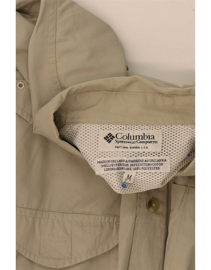 Columbia Mens Shirt Medium Khaki Cotton