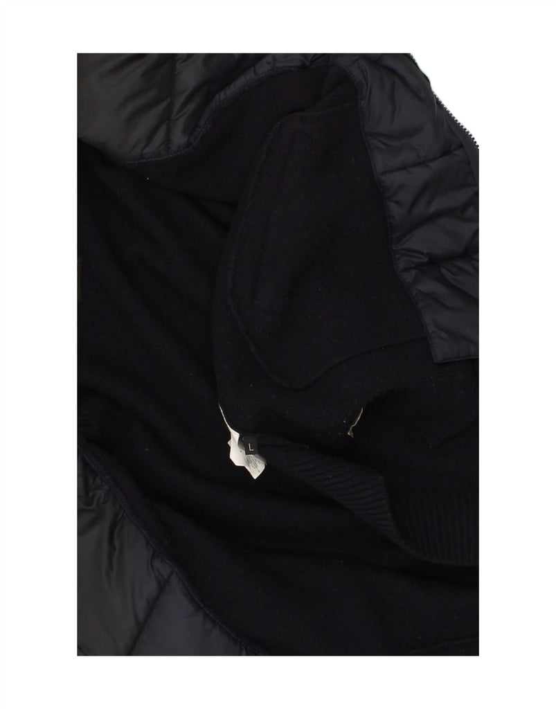 NAPAPIJRI Mens Hooded Cardigan Sweater Large Navy Blue Wool | Vintage Napapijri | Thrift | Second-Hand Napapijri | Used Clothing | Messina Hembry 