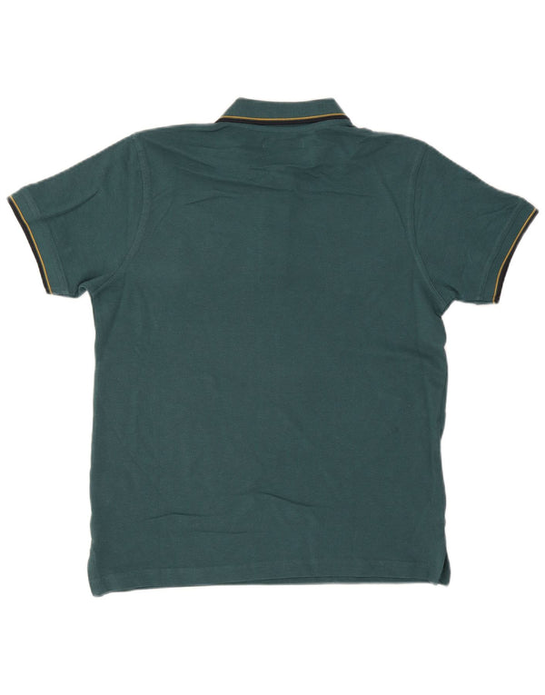 Renato Balestra Mens Polo Shirt Medium Green Striped Cotton
