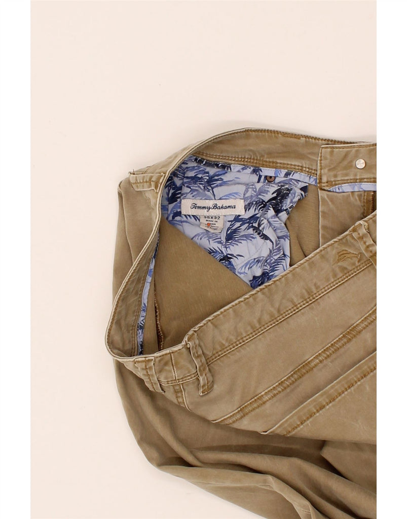 TOMMY BAHAMA Mens Slim Casual Trousers W35 L32 Beige Cotton Vintage Tommy Bahama and Second-Hand Tommy Bahama from Messina Hembry 