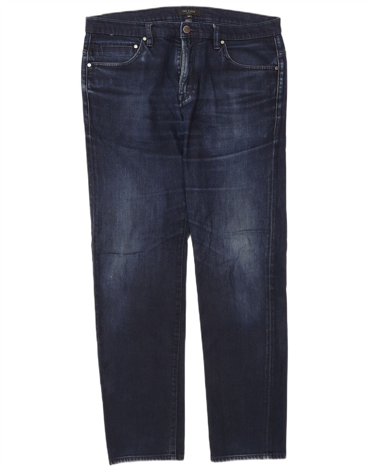 Ted Baker Mens Slim Jeans W34 L30 Navy Blue Cotton