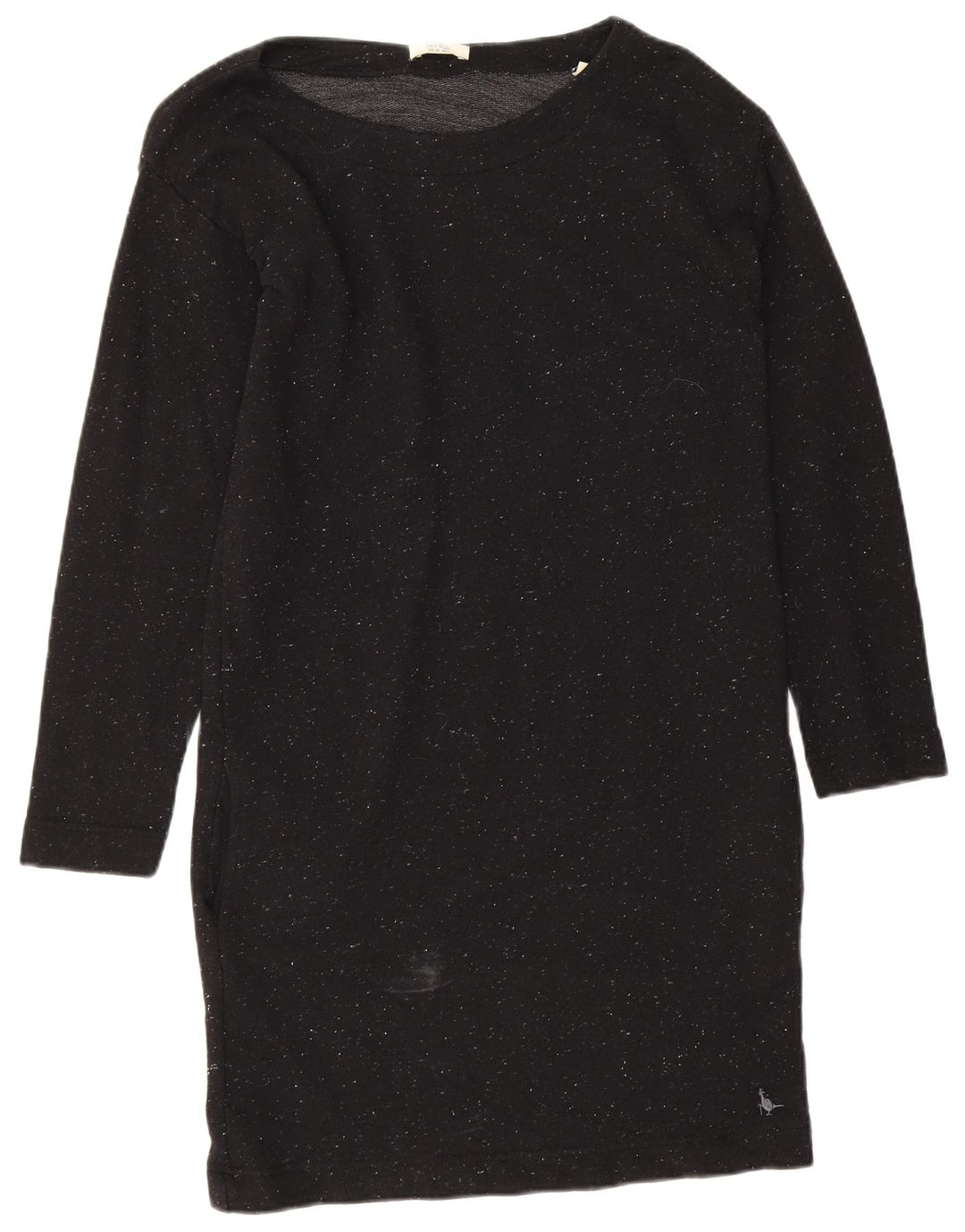 Jack Wills Womens Oversized Jumper Dress UK 10 Small Black Flecked