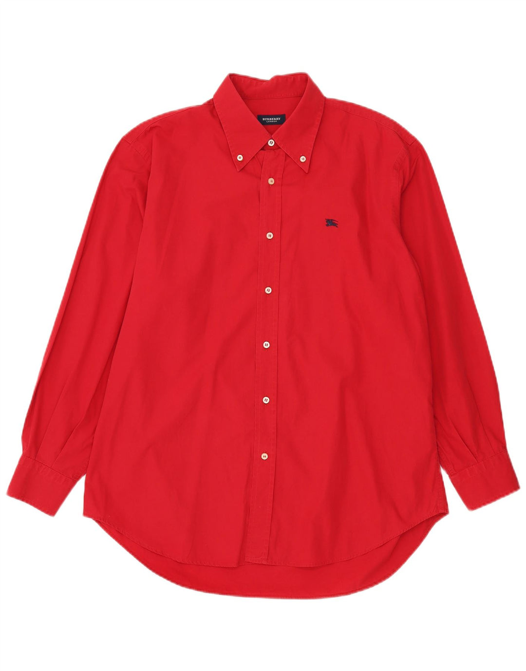 BURBERRY Mens Shirt Large Red Cotton