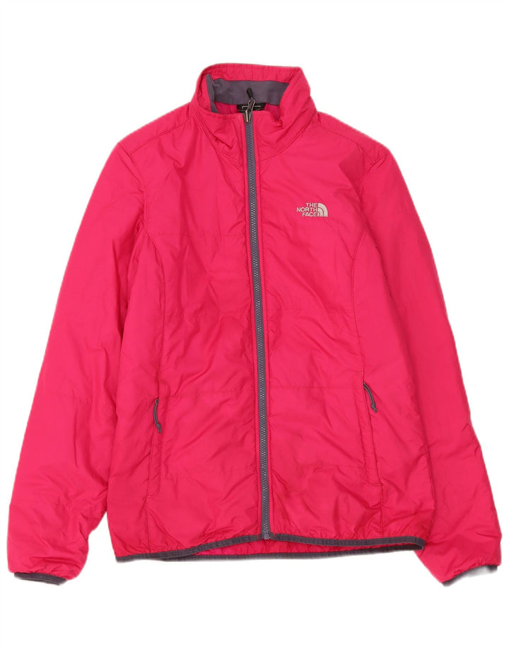 The North Face Womens Padded Jacket UK 12 Medium Pink Polyester