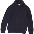 Tommy Hilfiger Mens Shawl Neck Jumper Sweater Medium Navy Blue