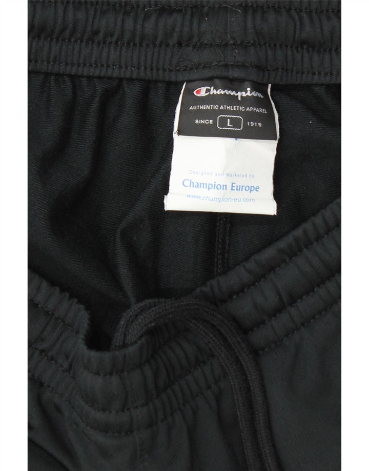 Champion Mens Tracksuit Trousers Large  Black Polyester