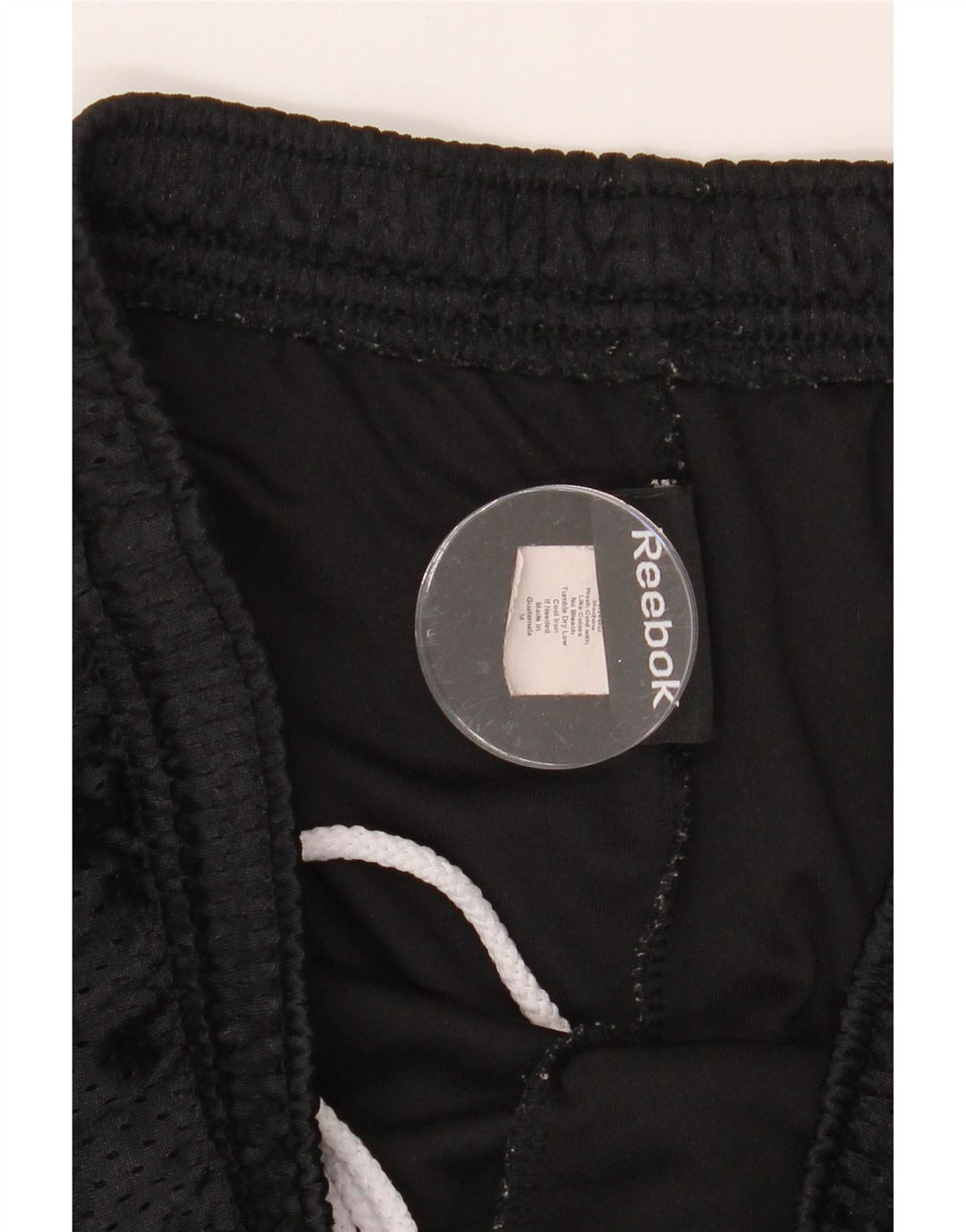 REEBOK Mens Sport Shorts Medium Black Polyester Vintage Reebok and Second-Hand Reebok from Messina Hembry 