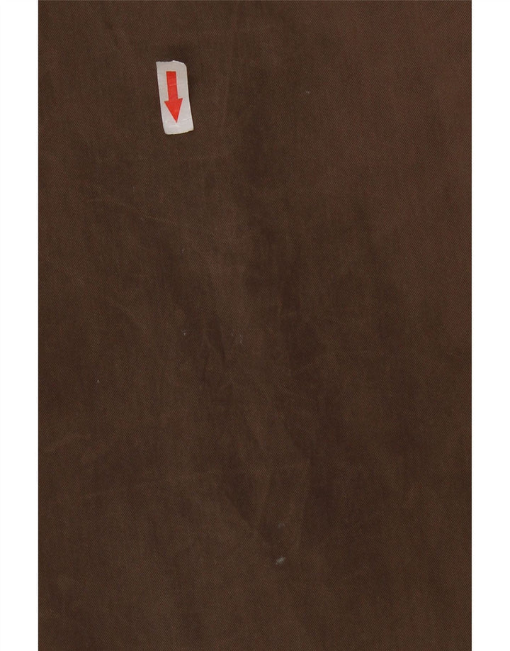 Marks & Spencer Mens Straight Suit Trousers W34 L26 Brown Cotton