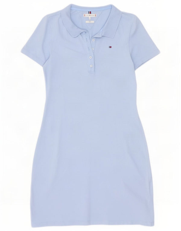 Tommy Hilfiger Womens Slim Fit Polo Dress UK 14 Large Blue Cotton