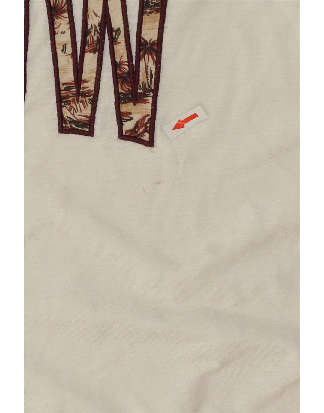 Benetton Mens Graphic T-Shirt Top Medium White Cotton