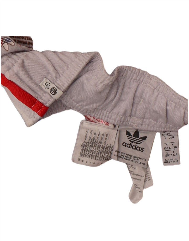 Adidas Boys Tracksuit Trousers Joggers 12-13 Years  Grey Polyester