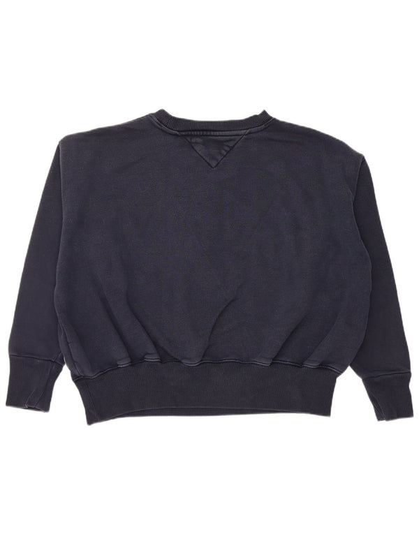 Tommy Hilfiger Womens Graphic Sweatshirt Jumper UK 14 Medium Navy Blue