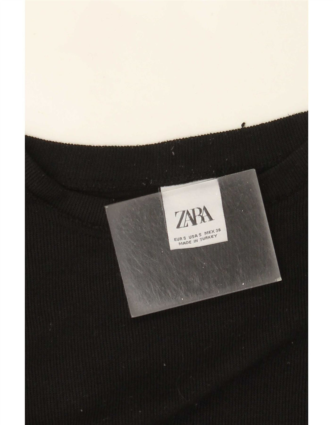 Zara Mens Crew Neck Jumper Sweater Small Black
