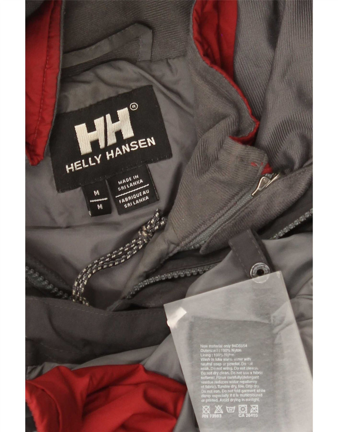 Helly Hansen Mens Hooded Windbreaker Jacket UK 38 Medium Grey Colourblock