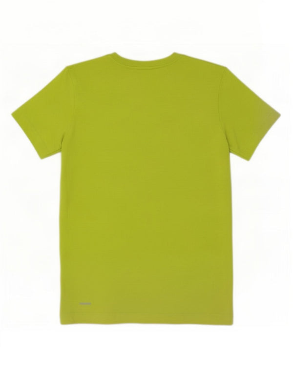 Adidas Boys Climalite Graphic T-Shirt Top 9-10 Years Green Cotton