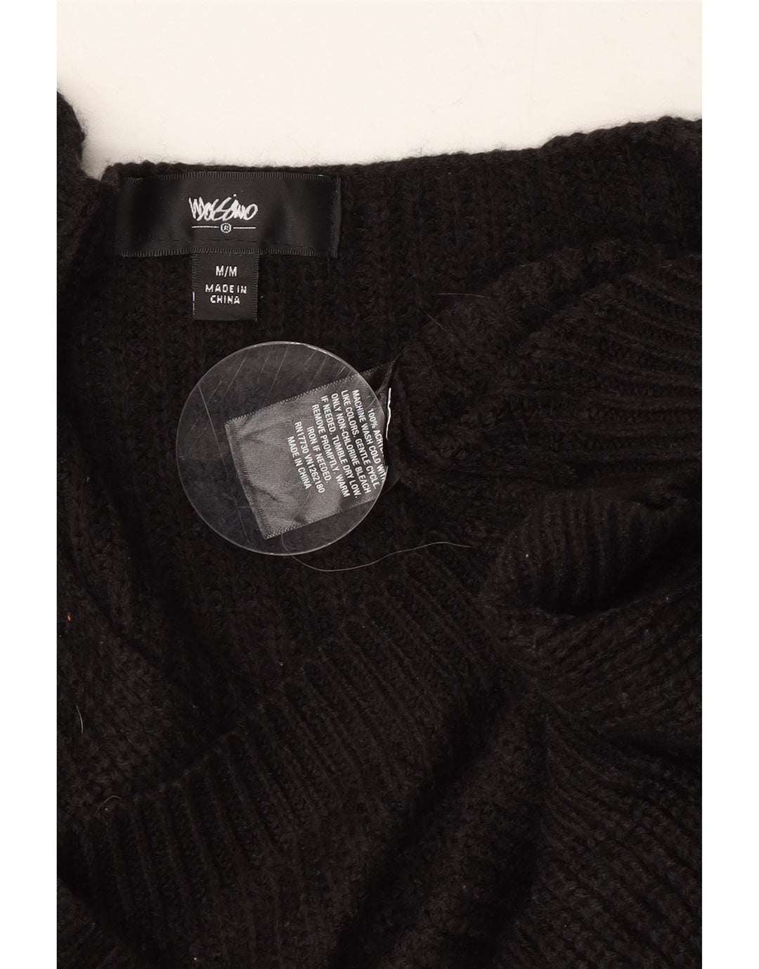 MOSSIMO Mens V-Neck Jumper Sweater Medium Black Colourblock Acrylic Vintage Mossimo and Second-Hand Mossimo from Messina Hembry 