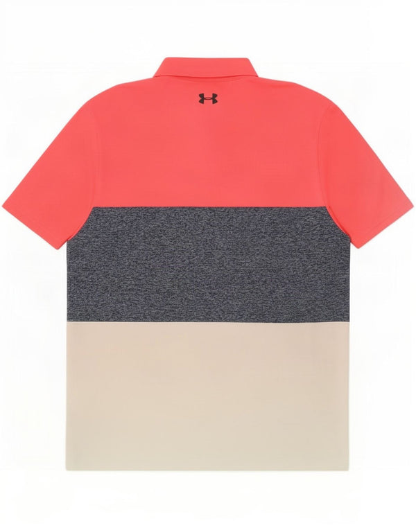 Under Armour Mens Polo Shirt Medium Multicoloured Colourblock Polyester