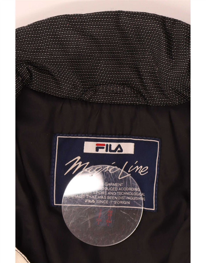 Fila Mens Hooded Ski Jacket IT 48 Medium Black Colourblock