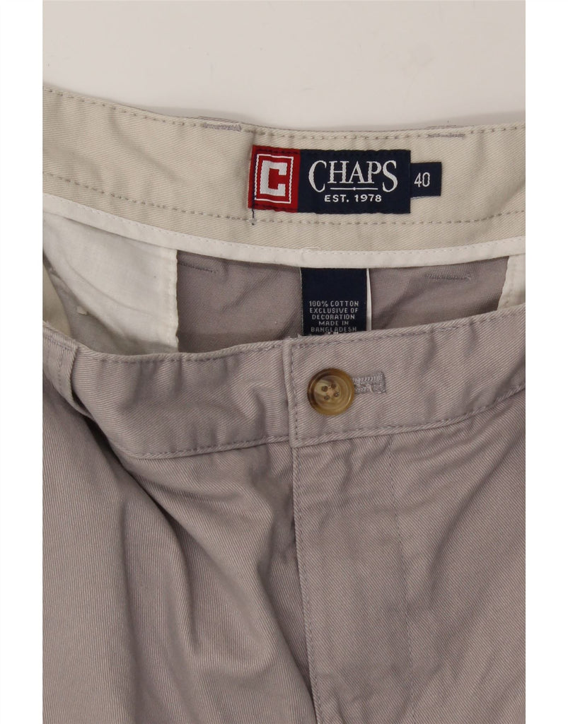 CHAPS Mens Chino Shorts W40 XL Grey Cotton Vintage Chaps and Second-Hand Chaps from Messina Hembry 