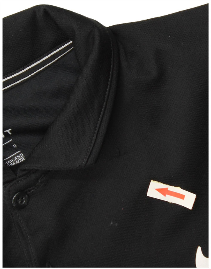 Nike Mens Dri Fit Polo Shirt Large Black Polyester